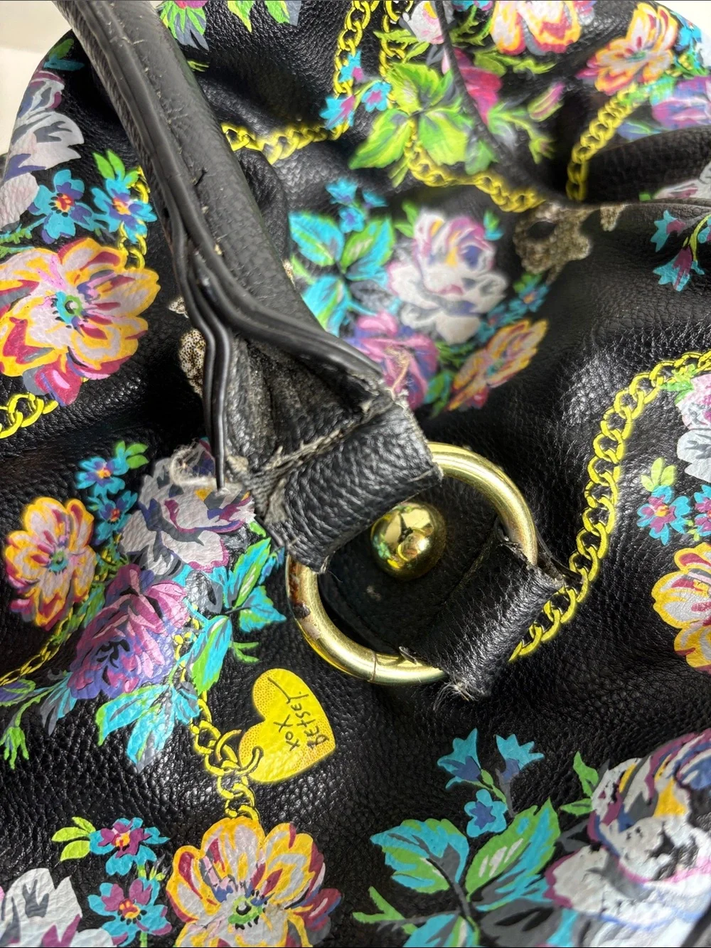 Betsey Johnson black satchel